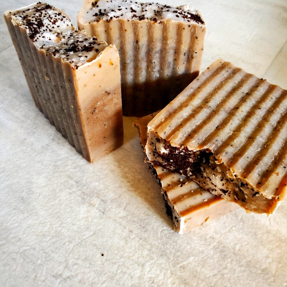 Coffee scrub homemade soap bar